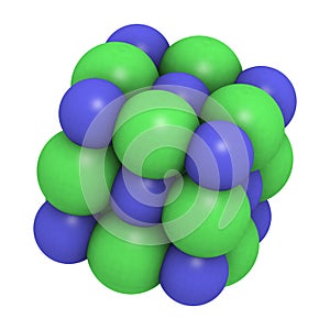 Sodium chloride (rock salt, halite, table salt), crystal structure