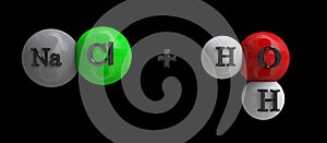 Sodium chloride + water