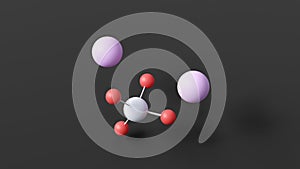 sodium chromate molecular structure, oxidizing agent, ball and stick 3d model, structural chemical formula with colored atoms