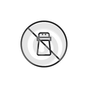 Sodium free food label outline icon