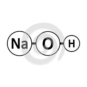 Sodium hydroxide molecule icon