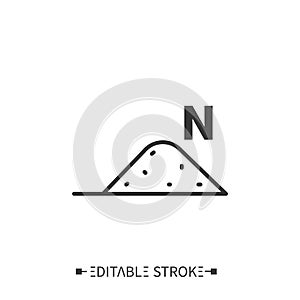 Sodium Line icon.Nutrition facts.Editable vector illustration