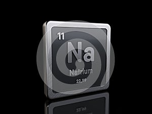 Sodium Na, element symbol from periodic table series
