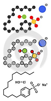 Sodium oxychlorosene antiseptic molecule