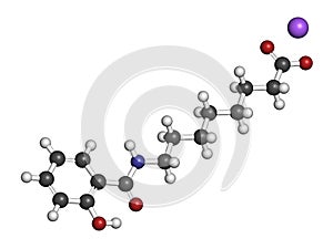 Sodium salcaprozate (SNAC, sodium N-[8-(2-hydroxybenzoyl)amino] caprylate) oral absorption promoter. Used to increase the