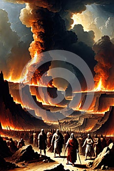 Sodom and Gomorrah destroyed by god, story of the bible