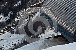 Soelden ski resort at an altitude of about 3000 meters