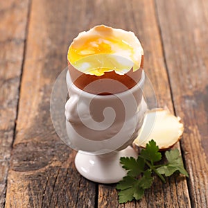 Sof boiled egg photo