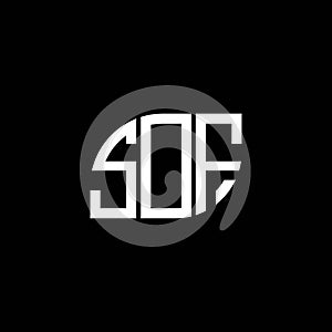 SOF letter logo design on black background. SOF creative initials letter logo concept. SOF letter design.SOF letter logo design on