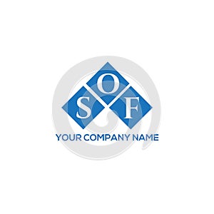 SOF letter logo design on WHITE background. SOF creative initials letter logo concept. photo