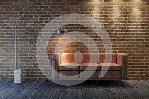 Sofa 3D rendering