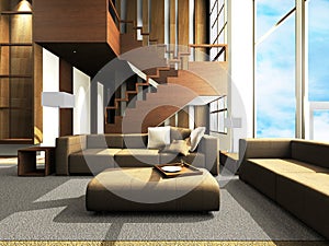 Sofa area of a modern living room