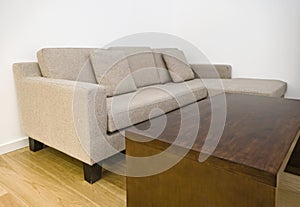 Sofa with coffee table