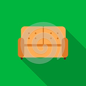 Sofa icon of vector illustration for web and mobile