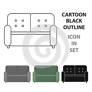 Sofa icon of vector illustration for web and mobile