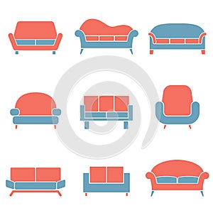 Sofa Icons Duotone