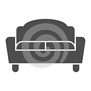 Sofa solid icon, Furniture concept, couch sign on white background, divan for living room icon in glyph style for mobile