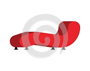 Sofa therapist isolated. couch psychologist. Vector illustration