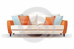 sofa vector flat minimalistic asset isolated illustration