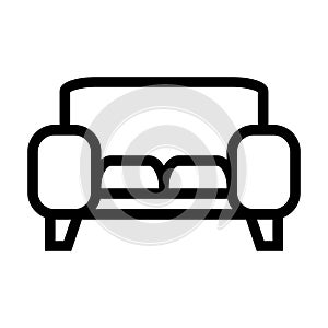 Sofa Vector Thick Line Icon For Personal And Commercial Use