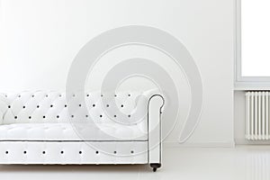 Sofa in white room