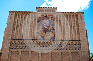 Sofer square facade in Toledo Spain