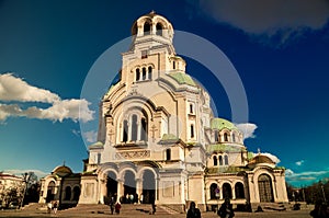 SOFIA, BULGARIA December 9th 2018: CATHEDRAL OF ALEXANDER NEVSKI