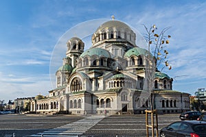 Golden Domes of Cathedral Saint Alexander Nevski in Sofia, Bulgaria