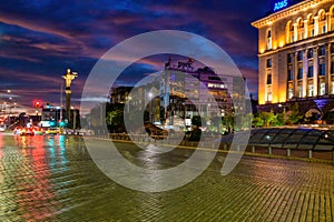 Sofia center streets by night