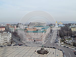 Sofia square. St. Michael`s Cathedral. Kiev. March 2019.