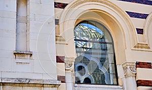 Sofia Synagogue and The Rohr Chabad Jewish Community Center reflection on window