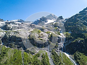 Sofia waterfalls in Arkhyz, Karachay-Cherkessia. Russia