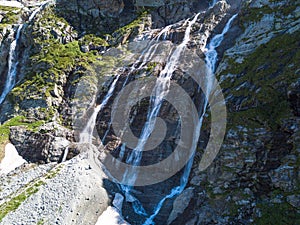 Sofia waterfalls in Arkhyz, Karachay-Cherkessia. Russia