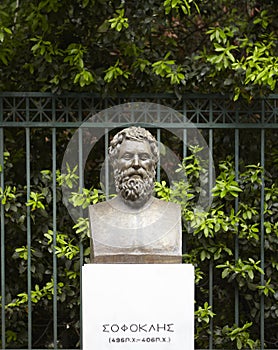 Sofoklis statue at Athens greece