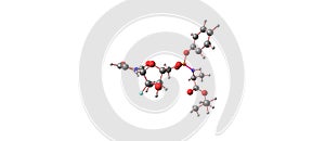 Sofosbuvir molecular structure isolated on white