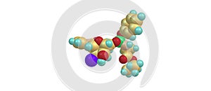 Sofosbuvir molecular structure isolated on white
