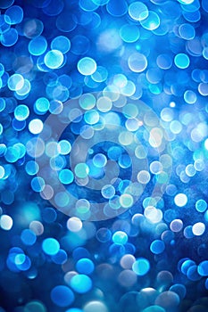 Abstract Blue bokeh background photo