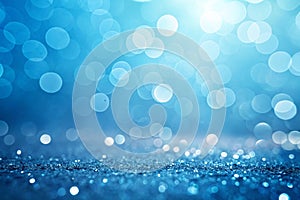 Abstract blue bokeh background photo
