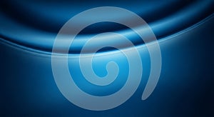 Soft abstract blue curved surface with smooth depth