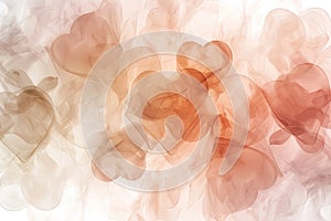 Soft, abstract heart shapes in muted tones, creating a cute and minimalist background photo