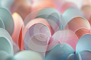 Soft, abstract heart shapes in muted tones, creating a cute and minimalist background photo
