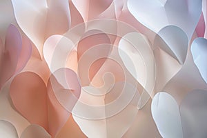 Soft, abstract heart shapes in muted tones, creating a cute and minimalist background photo