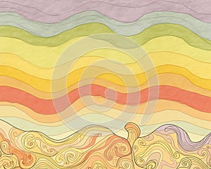 Soft Acoustic Melody: Abstract Pastel Harmony photo
