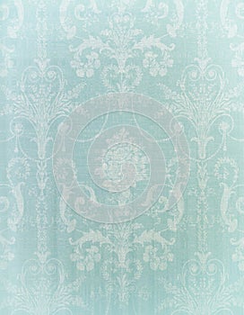 Soft Antique Aqua Damask