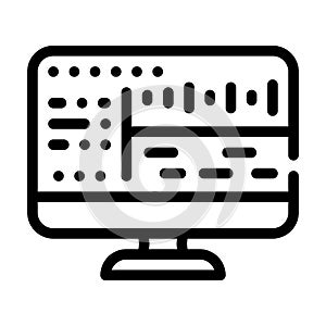 soft for audio processing line icon vector illustration