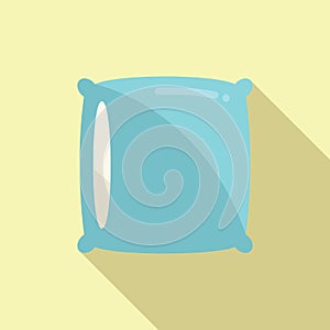 Soft bed pillow icon flat vector. Sport lifestyle