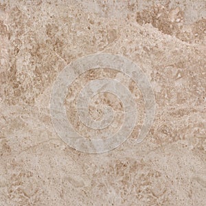 Soft beige marble texture with light pattern. Seamless square background, tile ready.