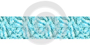 Soft blu water puddle border pattern. Fresh organic wet pool drop edging trim background. Swirl ombre blue degrade blur