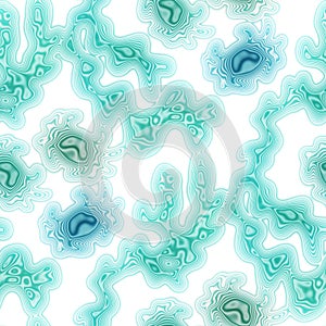 Soft blu water puddle seamless texture pattern. Fresh organic wet pool drop background. Swirl ombre blue degrade blur