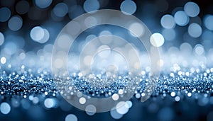 Soft Blue Bokeh Background With Sparkling Light Texture Creating Elegant Winter Atmosphere For Modern Design Projects